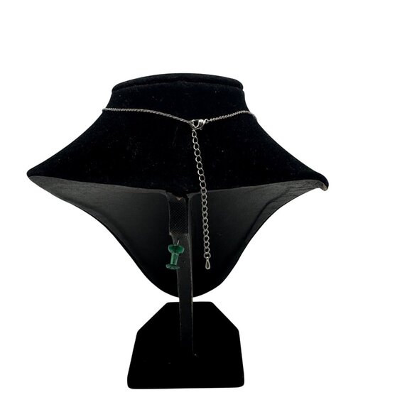 Silver Chain Pendant Necklace Pink Ribbon Cancer Awareness Jewelry Adjustable - Picture 3 of 3